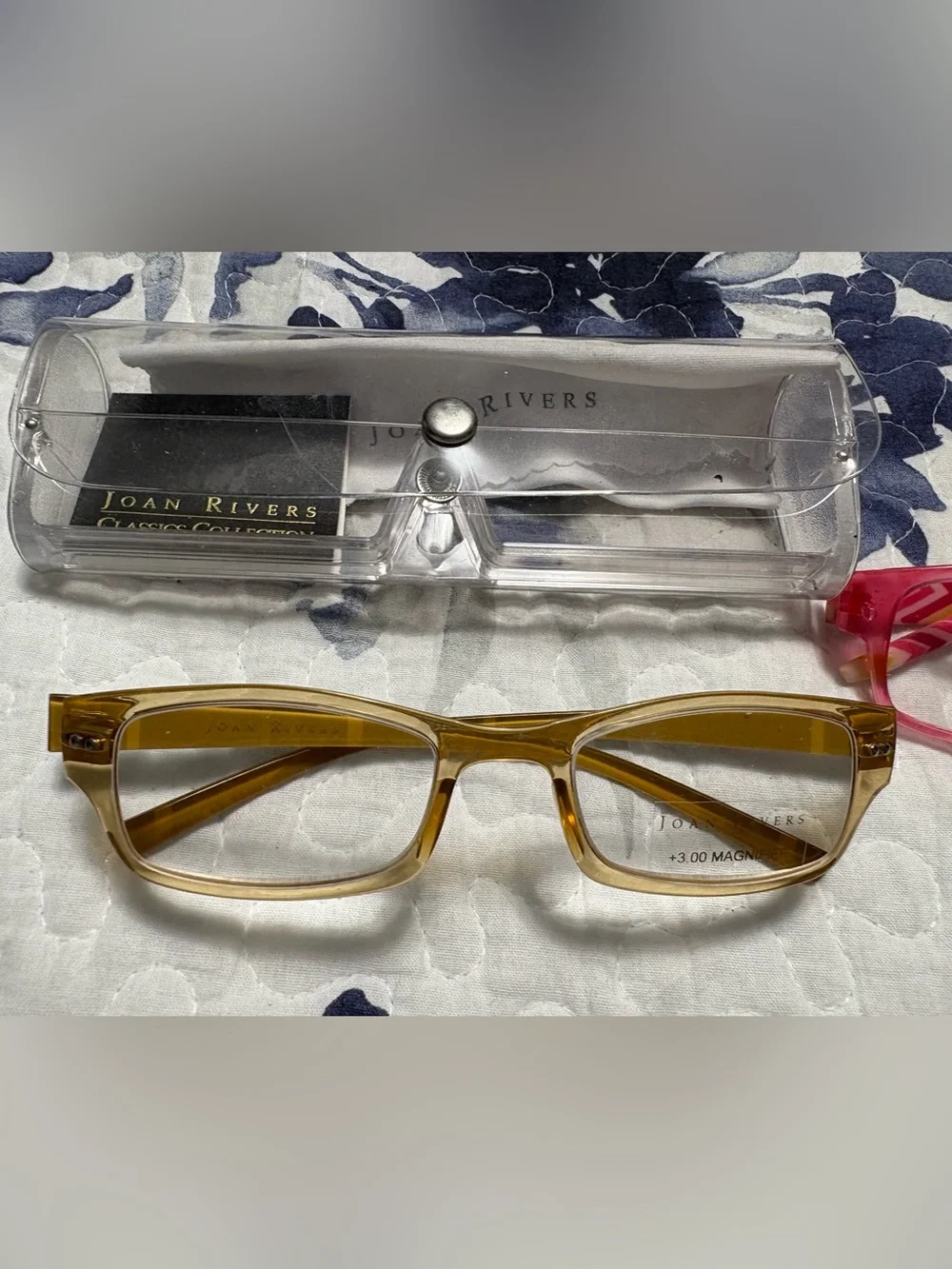Joan Rivers Amber Reading Glasses & Pink Fashion Readers  (2)